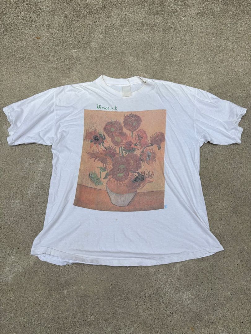 【希少】ゴッホ ひまわり 90年代ヴィンテージ Tシャツ Gogh