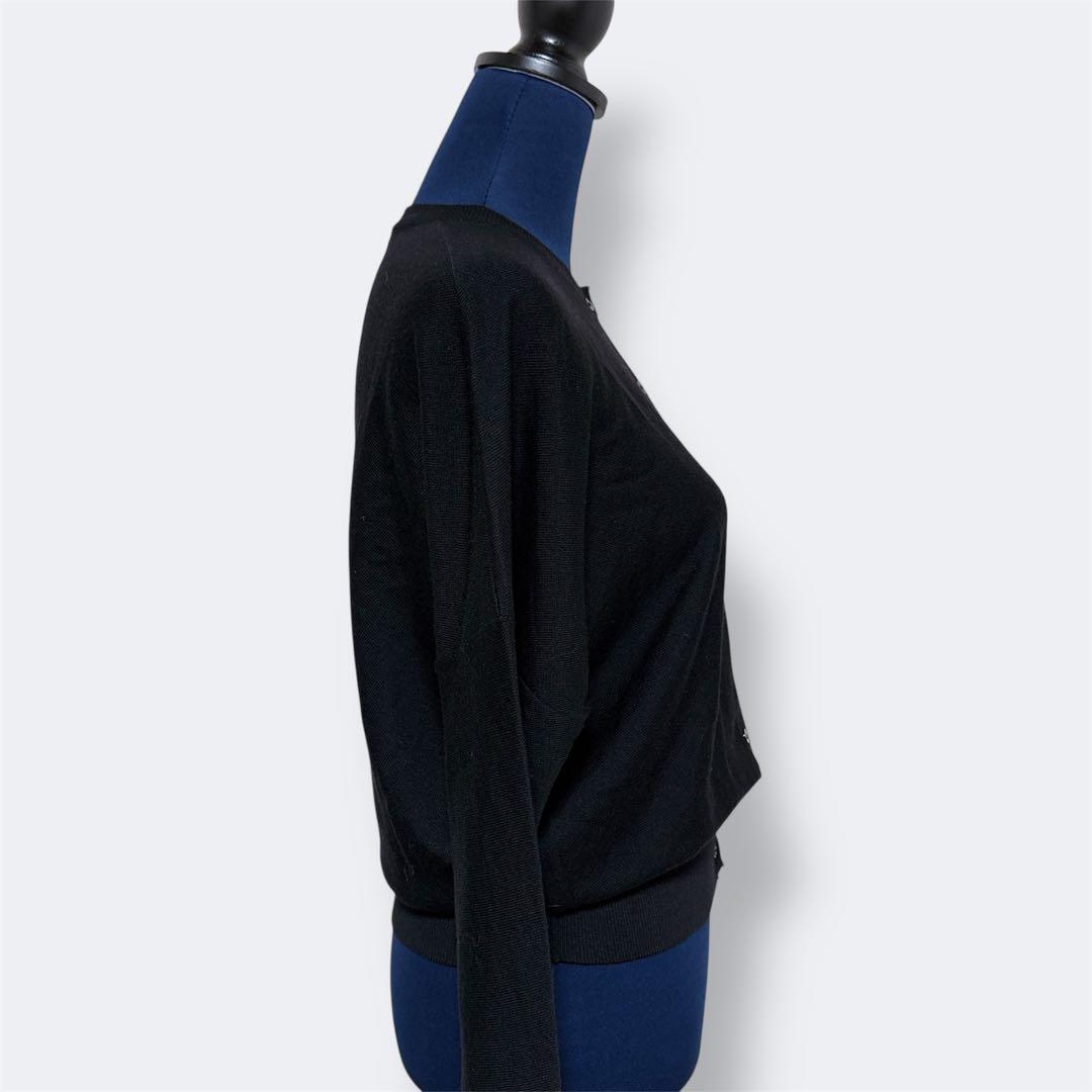 BALENCIAGA ウール　カーディガン　ドルマンスリーブ　薄手　L 黒
