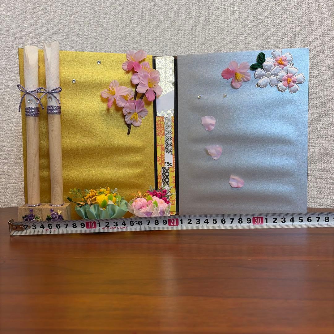 おばぁの手作りおひなさま　立ち雛袖白1