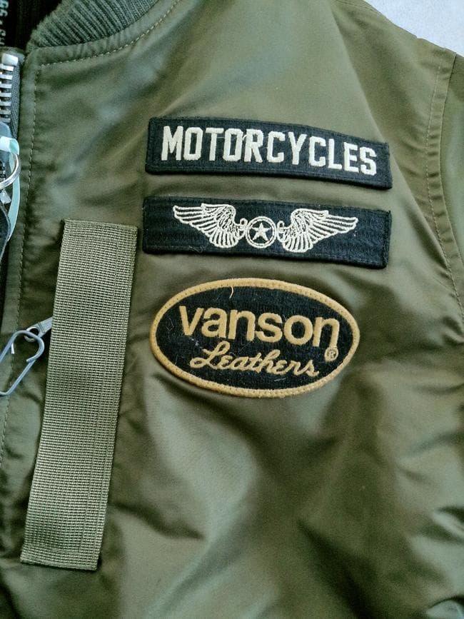 VANSON バンソン フライングエンブレム MA-1 フライトジャケット L
