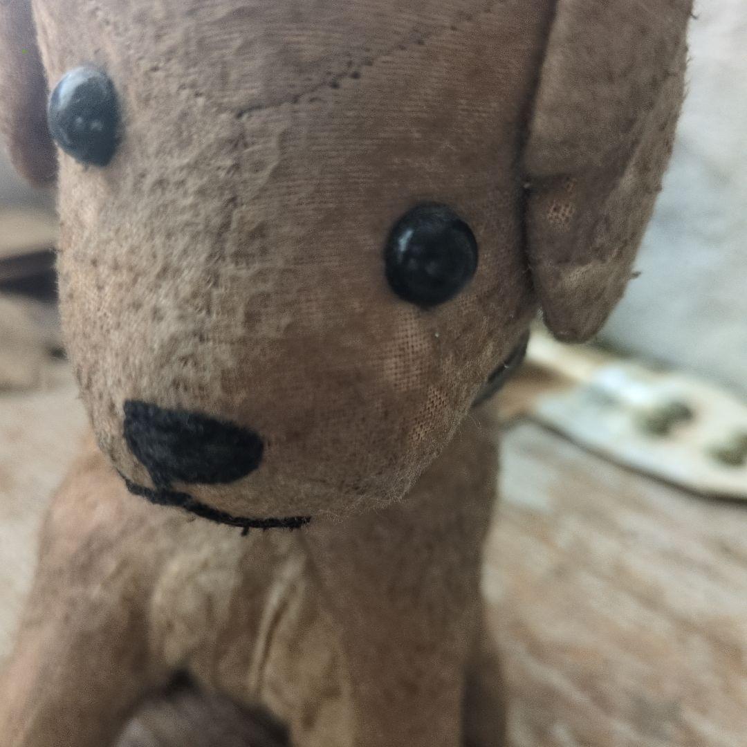 フランス　アンティーク　犬　ぬいぐるみ　わんこ　シャビー　ドール　人形