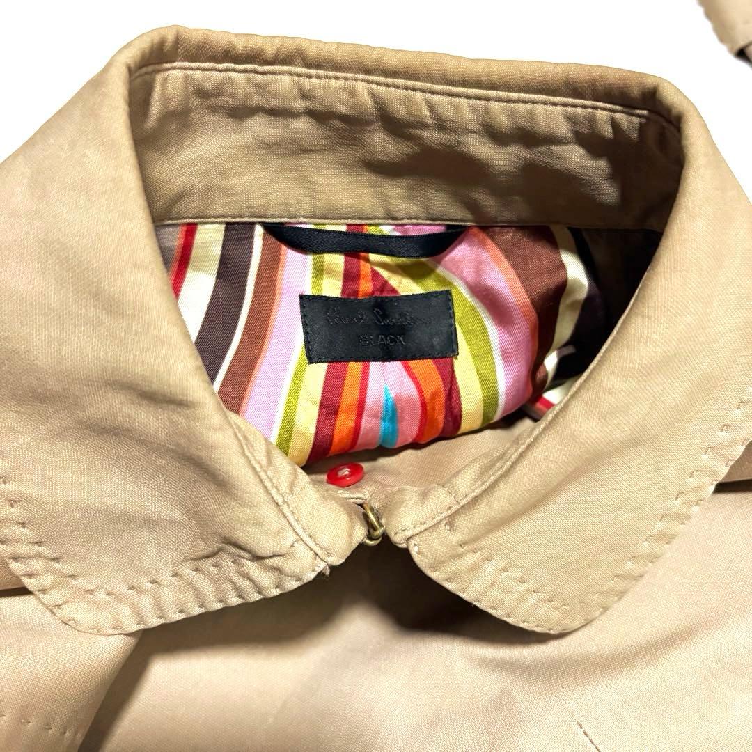 美品 Paul Smith BLACK ポールスミス トレンチコート ベージュ