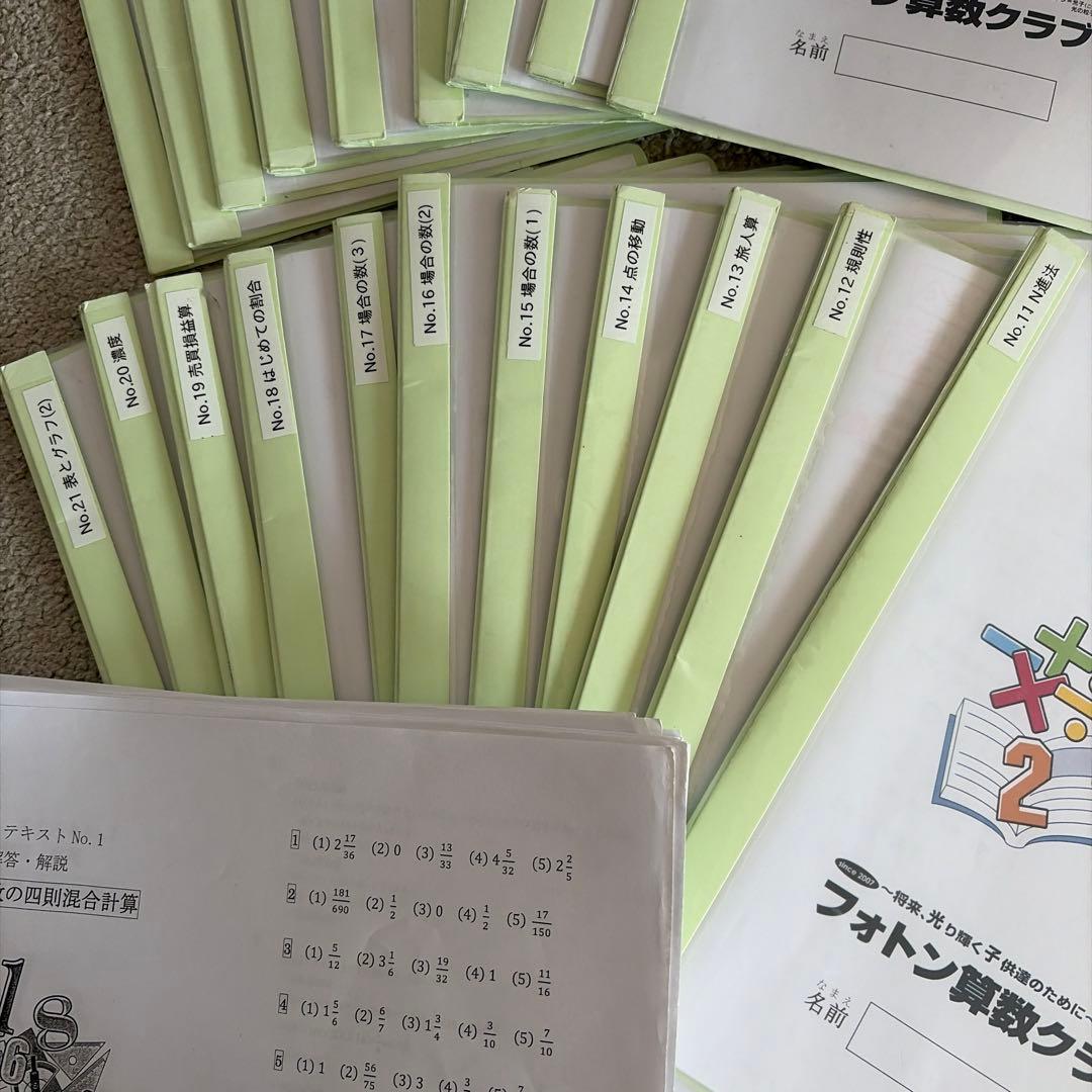 フォトン算数クラブ 小5 飛び級クラス　全21冊