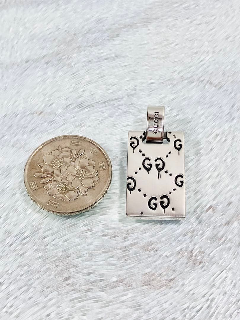 【トップのみ】GUCCI ネックレス トップ925＋社外喜平チェーン 男女兼用