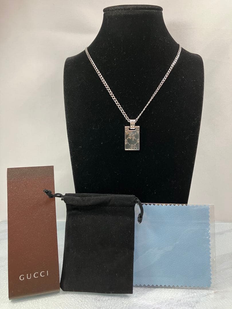 【トップのみ】GUCCI ネックレス トップ925＋社外喜平チェーン 男女兼用