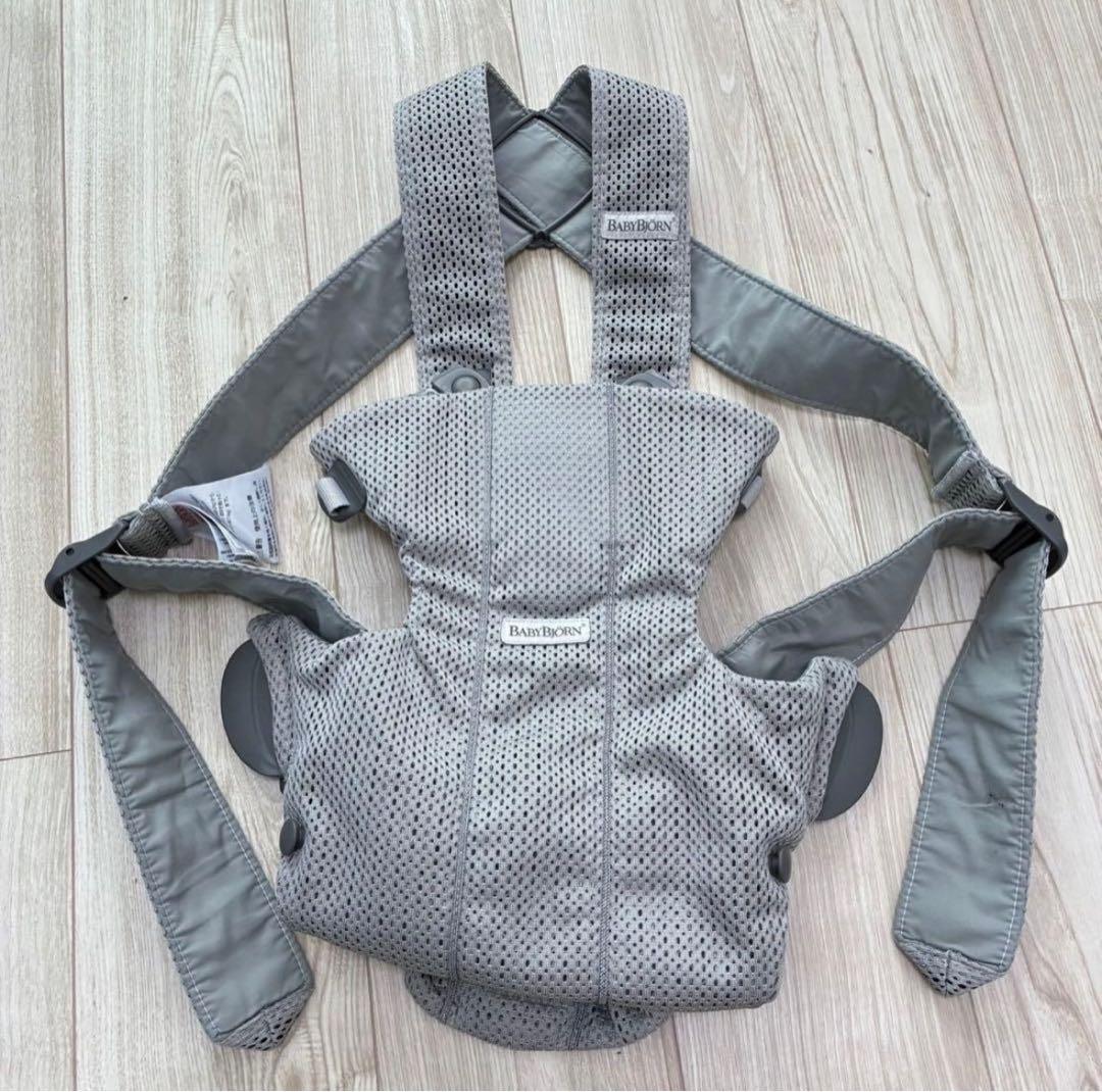 【美品】BABYBJÖRN 抱っこ紐 MINI Air メッシュ　グレー　箱あり
