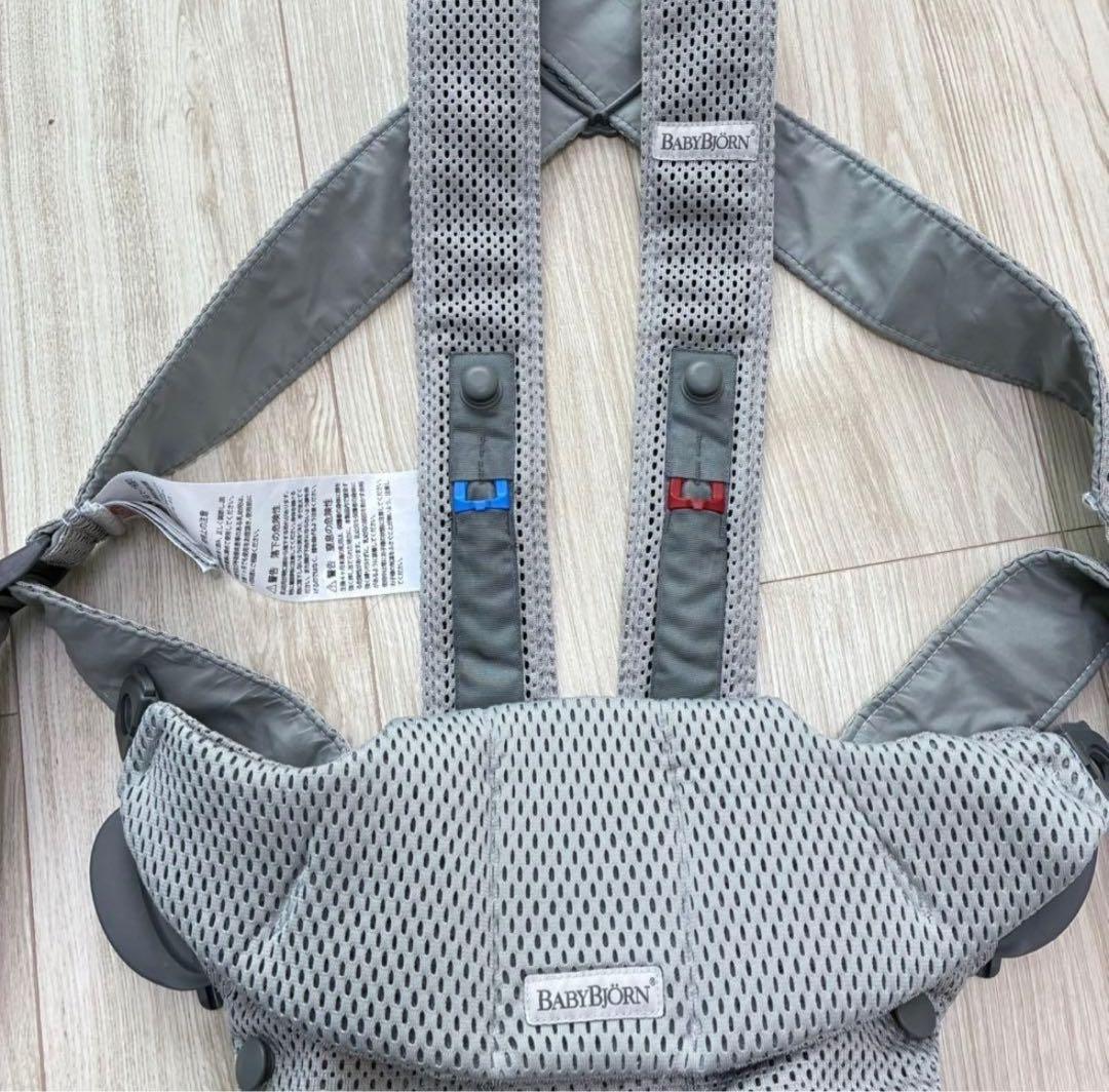 【美品】BABYBJÖRN 抱っこ紐 MINI Air メッシュ　グレー　箱あり
