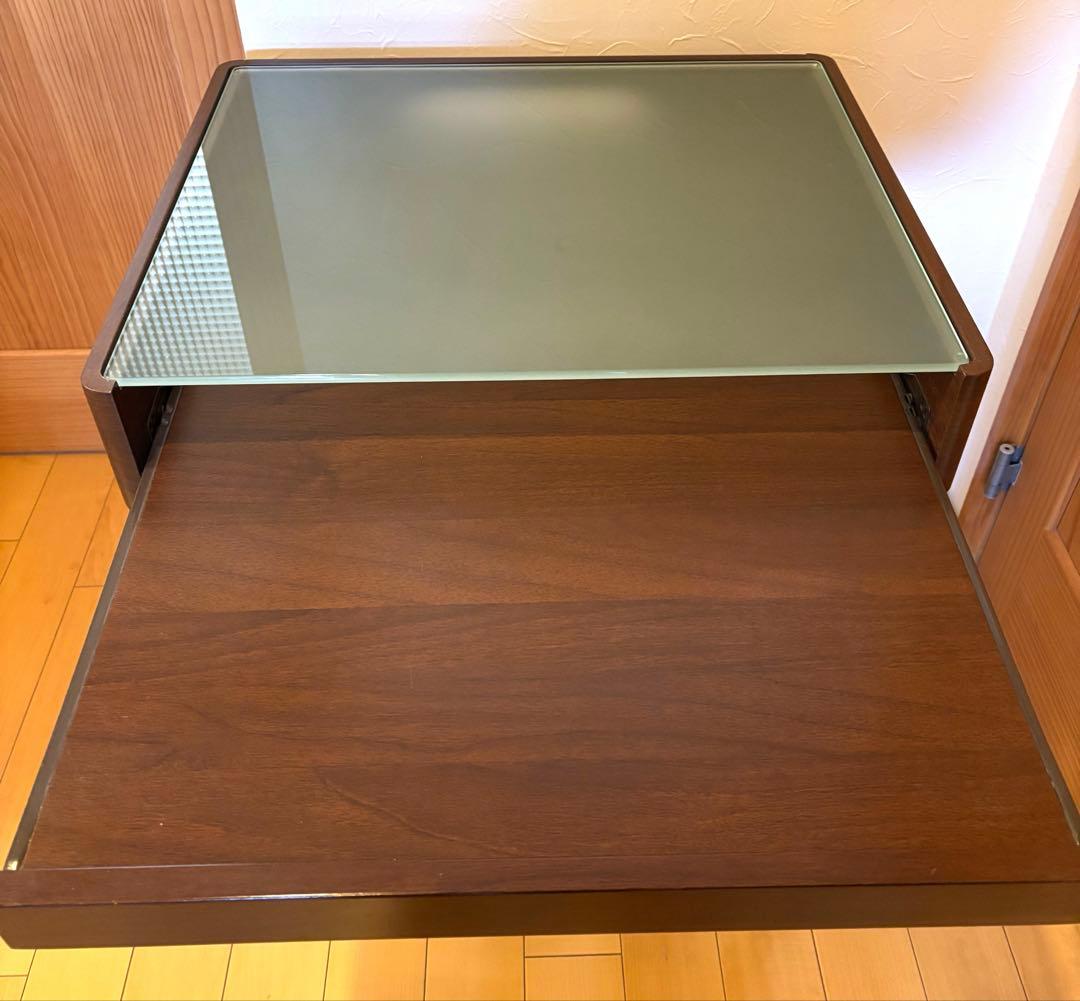 PCデスク　ダークブラウン　木製デスク