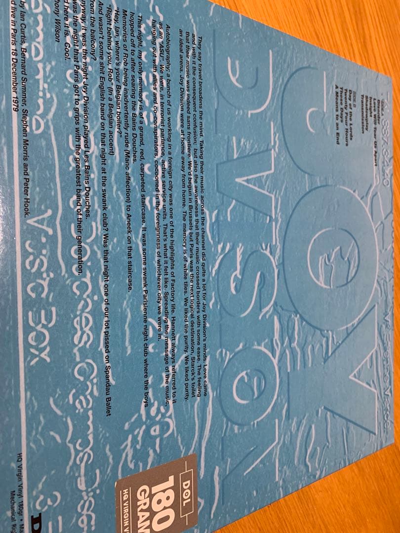 JOY DIVISION 12インチレコード