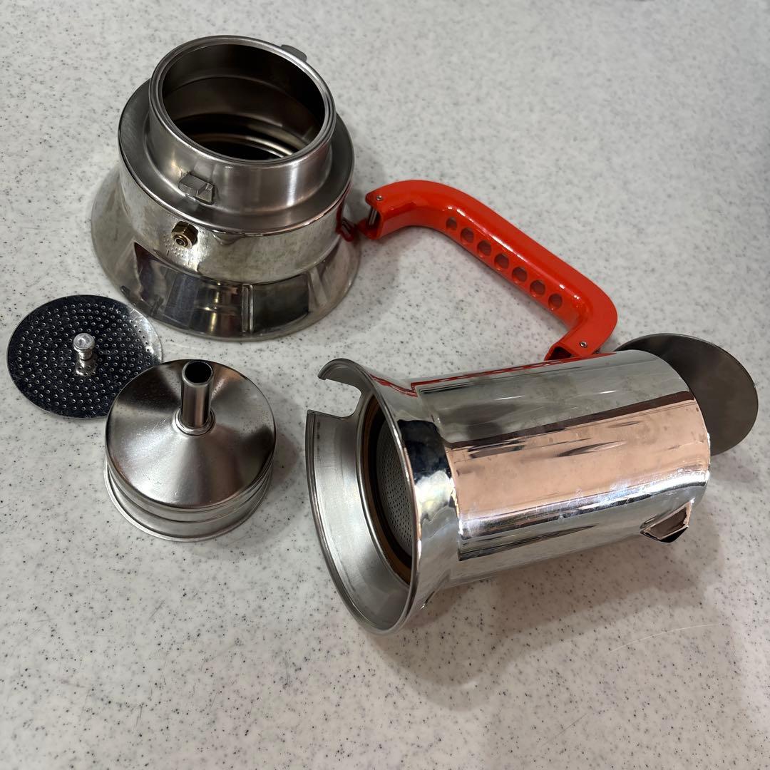 ALESSI 9090 RED エスプレッソメーカー6カップ用 記念モデル