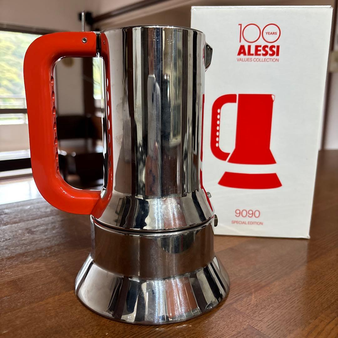 ALESSI 9090 RED エスプレッソメーカー6カップ用 記念モデル