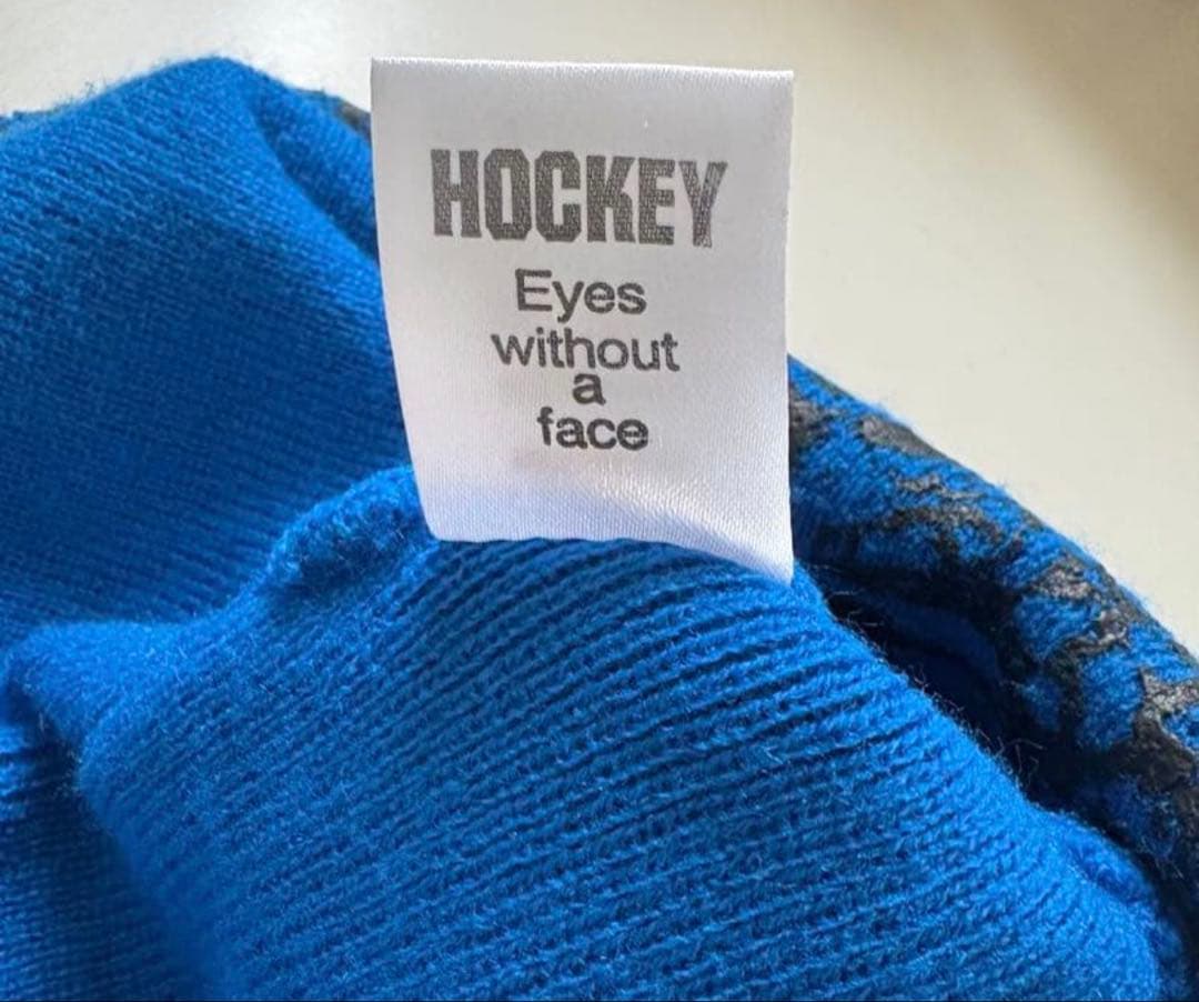 HOCKEY ニット帽 青黒