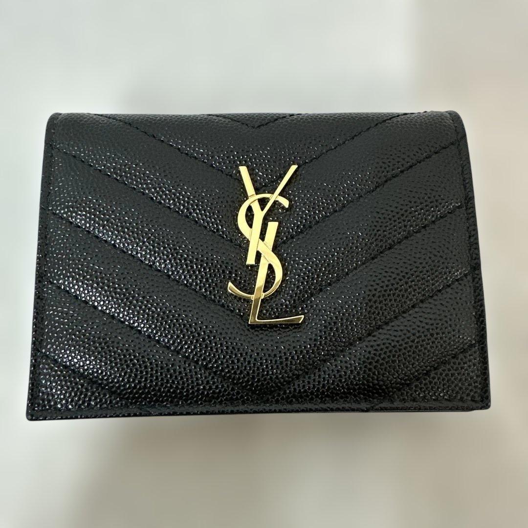 SAINT LAURENT キルティング2つ折り財布