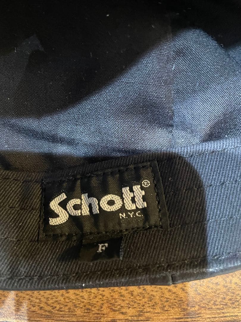 Schott ショット　レザー ベースボールキャップ