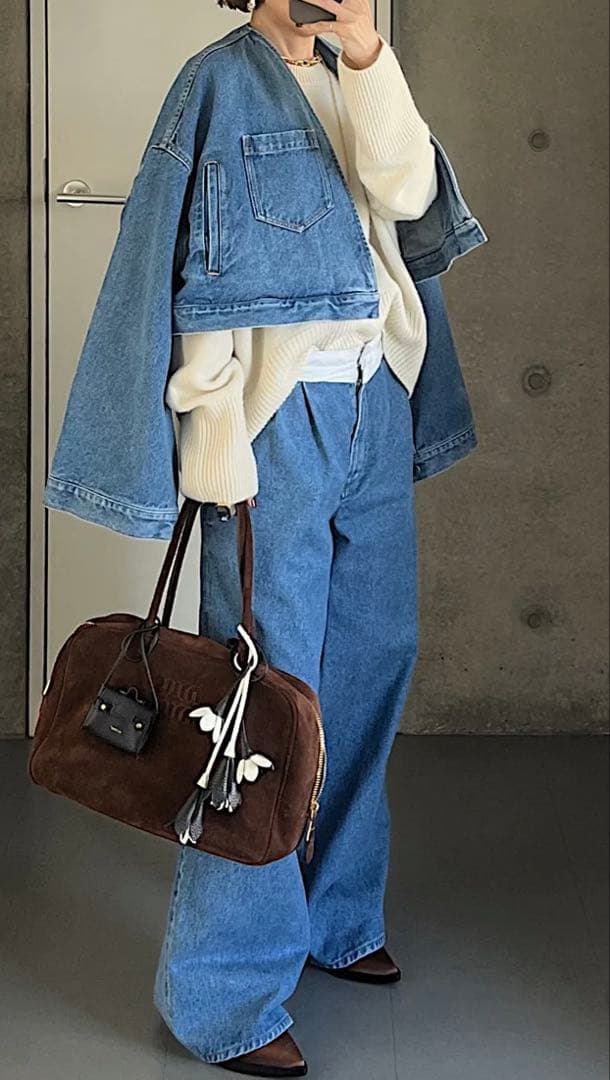 chieko+ marvelt denim pants​ sky デニム　36