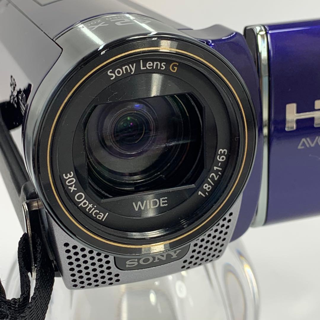SONY フルHD ビデオカメラ 美品　ネイビー 長時間記録 バッテリー2個
