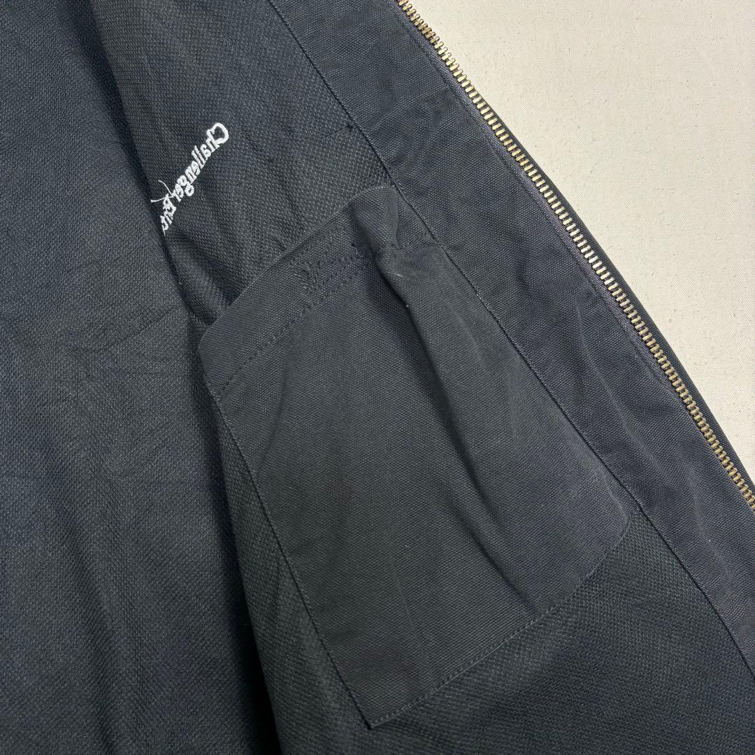 Dickies ダックワークパーカー 企業ロゴ刺繍 ブラック 2XL フルジップ