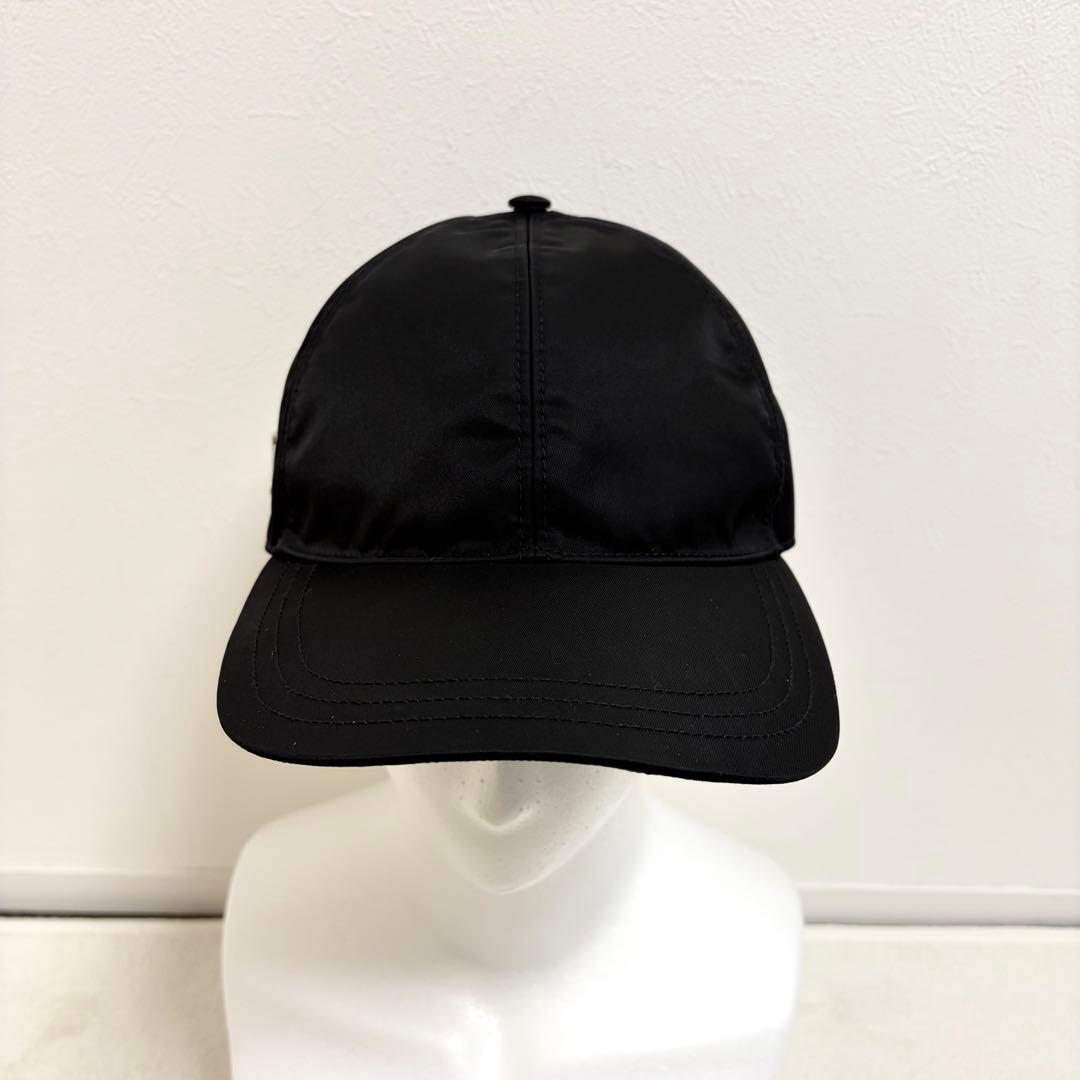 【極美品】プラダ RE-NYLON ベースボールキャップ ブラック 三角ロゴ