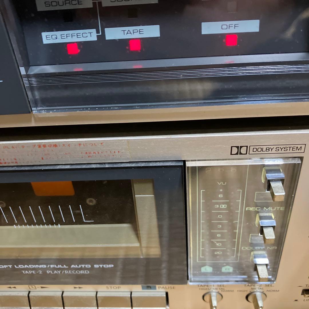 オンキョー　AMFMチューナー　アンプ　イコライザー　カセットテープ