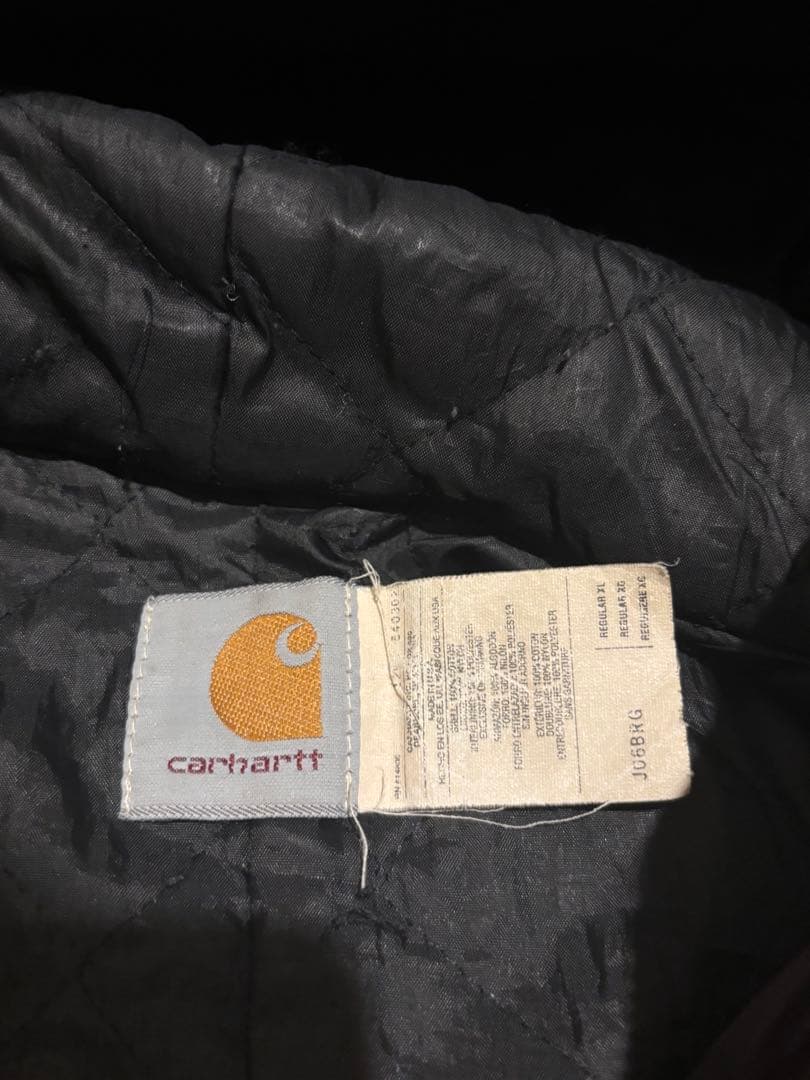 90〜00s USA製 Carhartt アクティブジャケット フェード ボロ