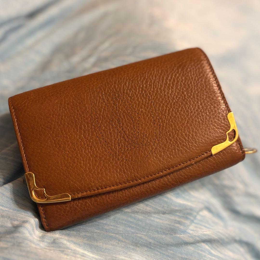 美品！Cartier カルティエ　二つ折り財布　ブラウン　ミニ財布