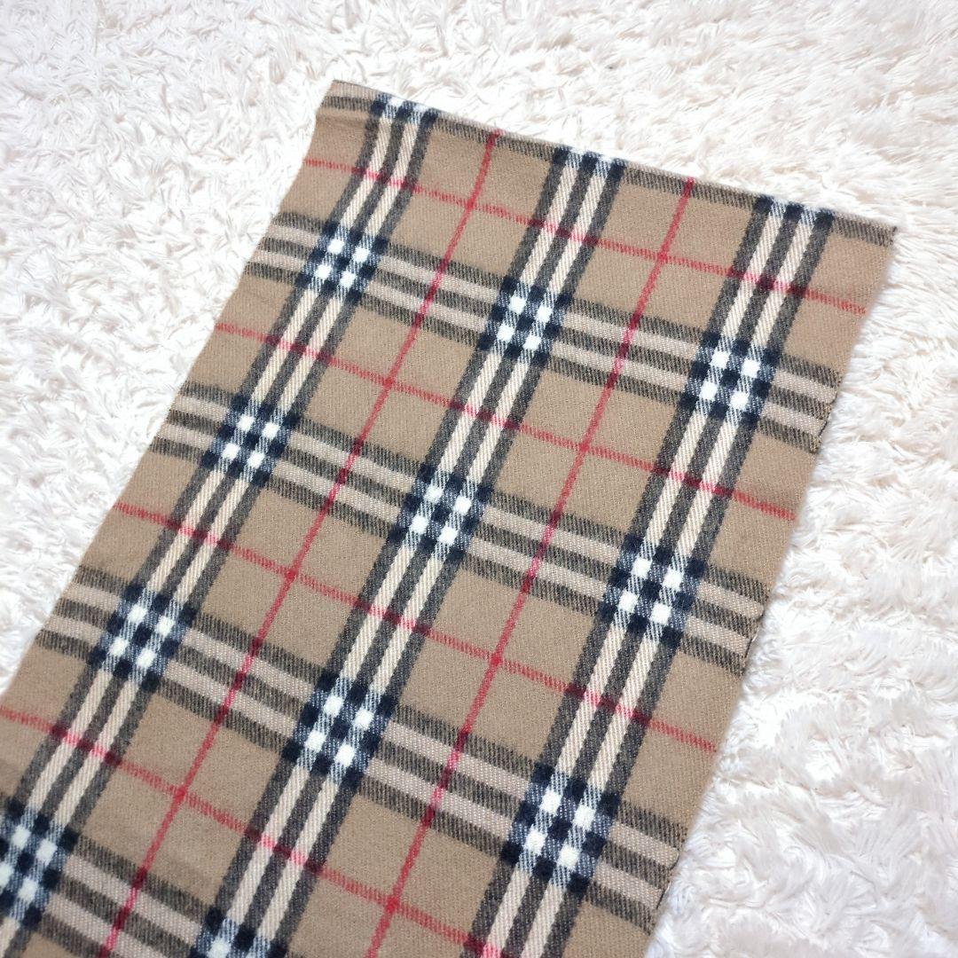 美品！BURBERRY　ラムウールマフラー　ノバチェック　ベージュ