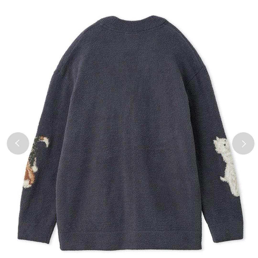 ジェラートピケ　プレイフルドッグ　カーディガン　M-L サイズ　ネイビー