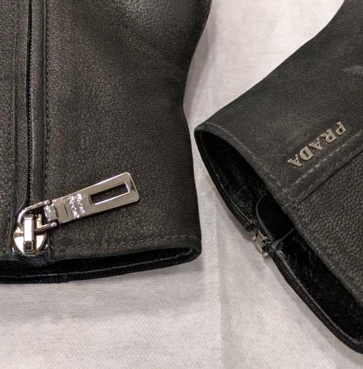 PRADA プラダ ショートブーツ レザー ツートン ブラック 37 レディース
