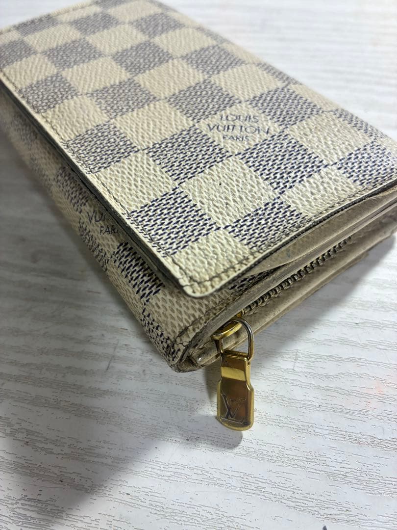 ルイヴィトン LOUIS VUITTON ダミエ アズール 二つ折り財布