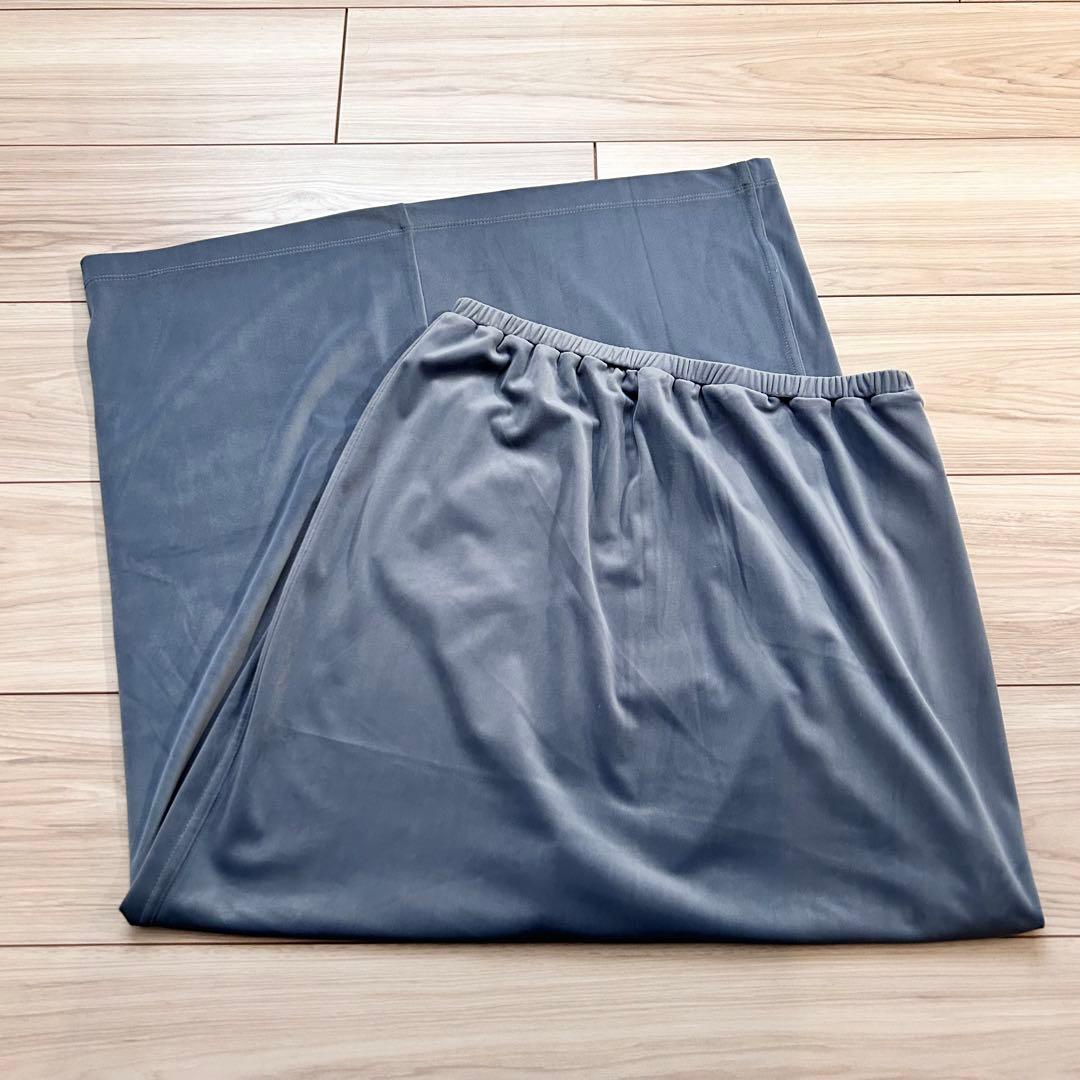 crewre ストレッチベロアストレートスカート cloud gray サイズ2