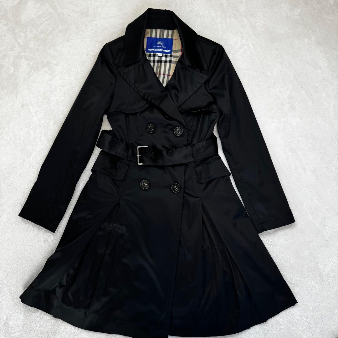 BURBERRY BLUE LABEL トレンチコート ワンピース　38 黒