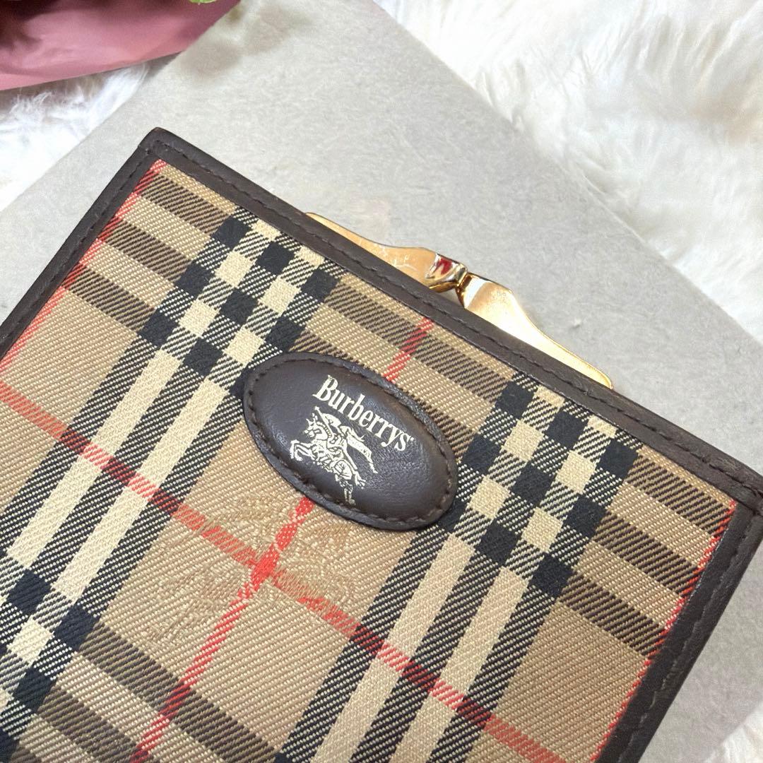BURBERRY バーバリー ヴィンテージ ノバチェック柄 がま口 財布 2点