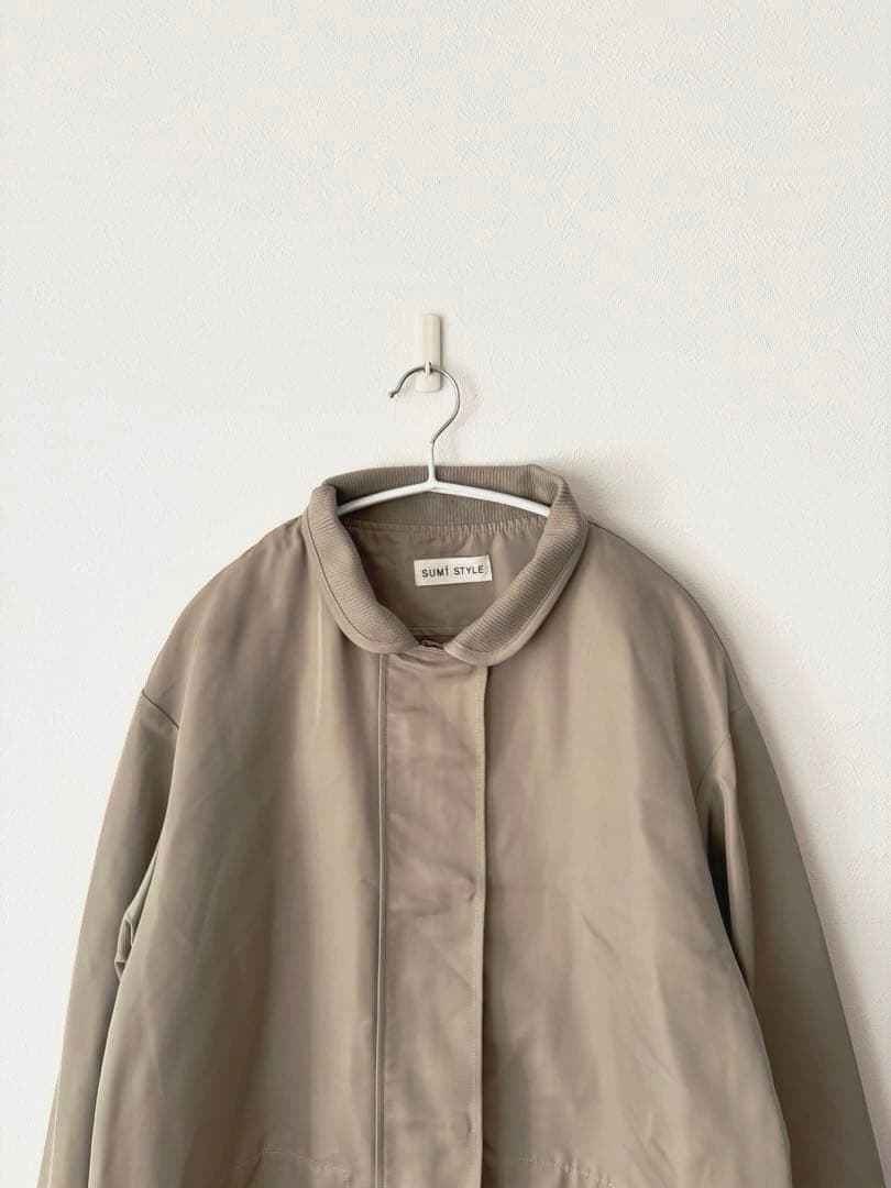 SUM1 STYLE スミスタイル　馬刺しゅうコート　ロング　ステンカラーコート