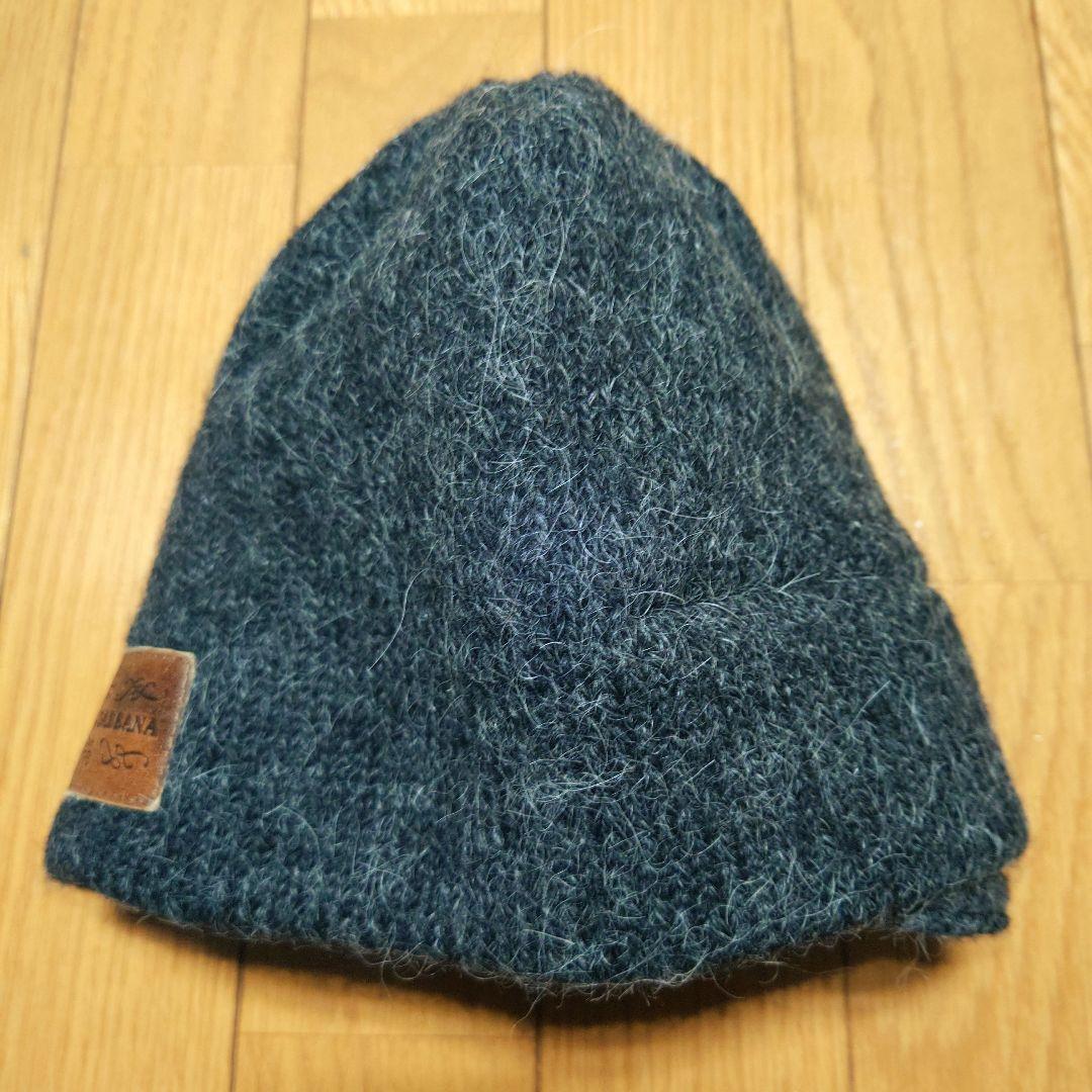 美品 DOLCE＆GABBANA アルパカ混 ツバ付き ニットキャップ ドルガバ