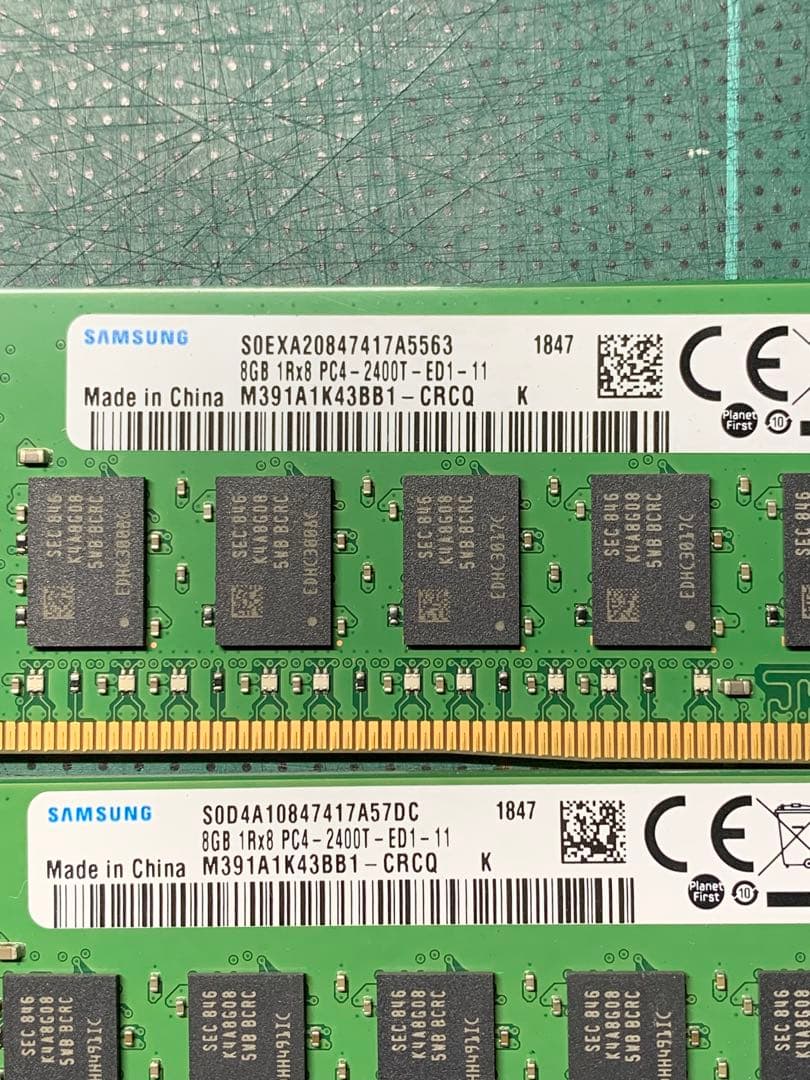 Samsung 8GB 2枚 SK hynix 16GB 1枚