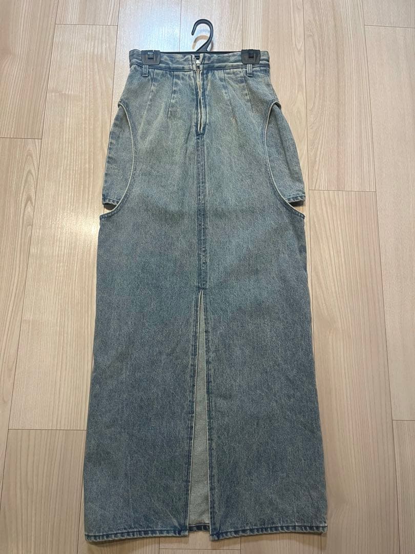 みかんCLANE CIRCLE CUTLAYERED DENIMSKIRT