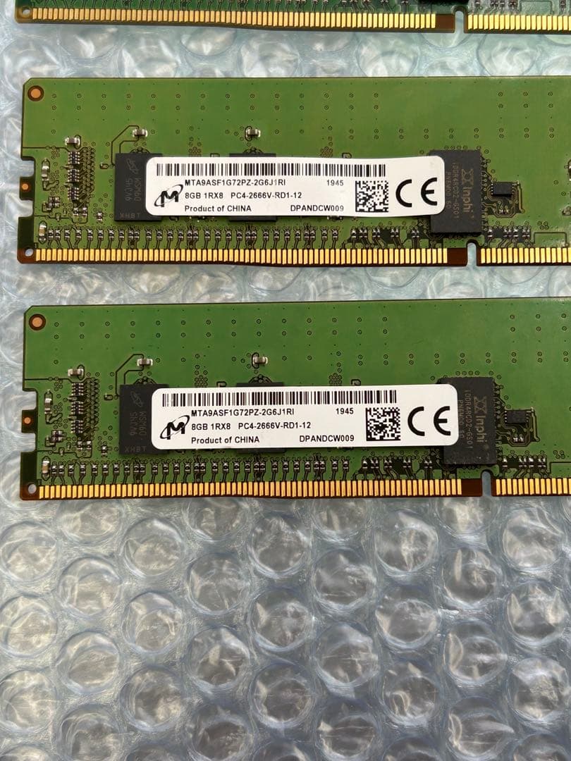 Micron DDR4-2666 ECC Registered 8GB×5枚