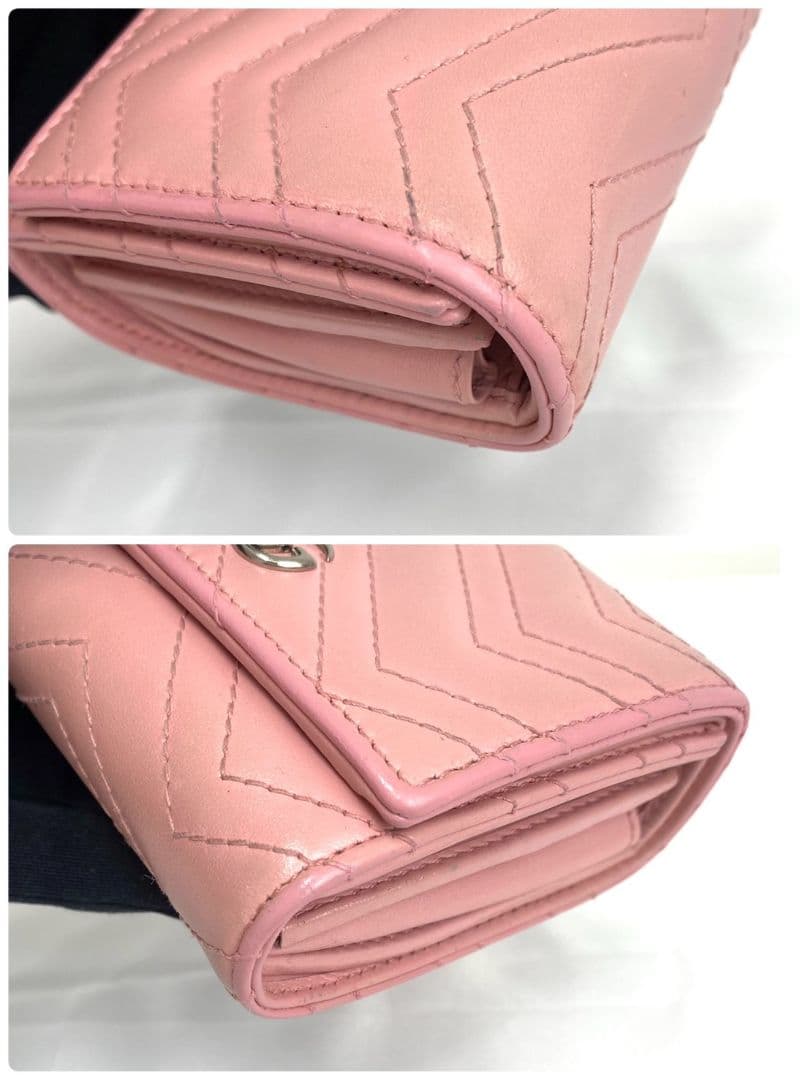 ✨️美品✨レア✨️グッチ 二つ折り財布　キルティング　マーモント　シルバー金具
