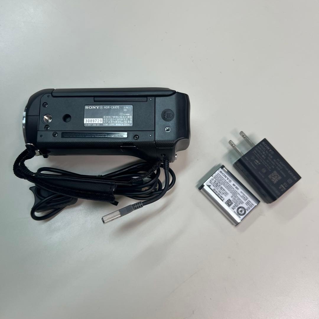 匿名配送‼️美品‼️SONY HDR-CX470 ブラック　内臓バッテリー充電器付き