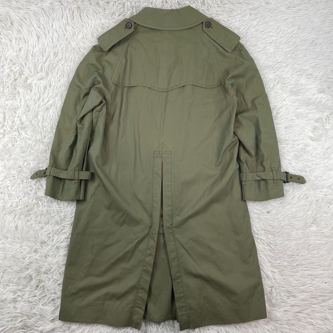 Burberry's バーバリー　トレンチコート　ベルト　チェック柄　カーキ　L