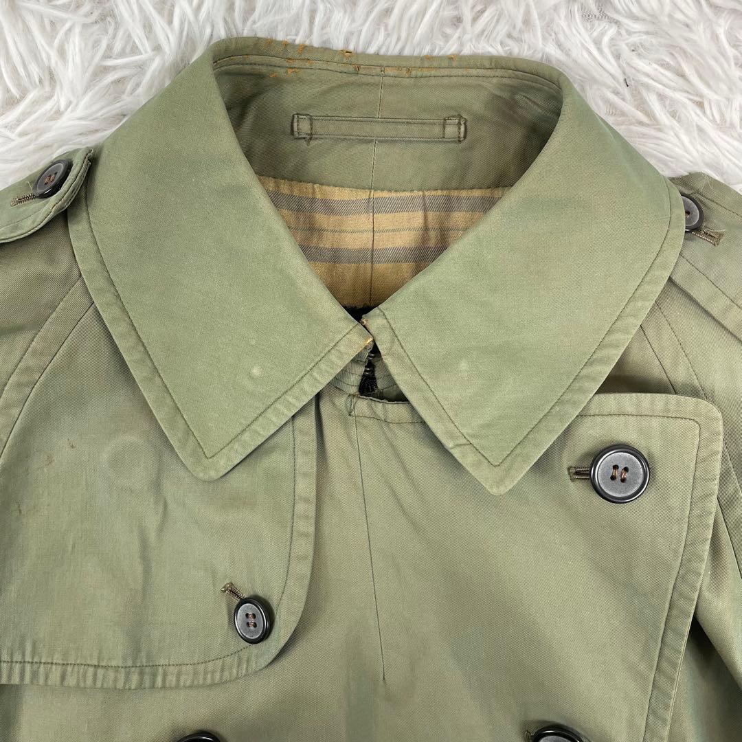 Burberry's バーバリー　トレンチコート　ベルト　チェック柄　カーキ　L