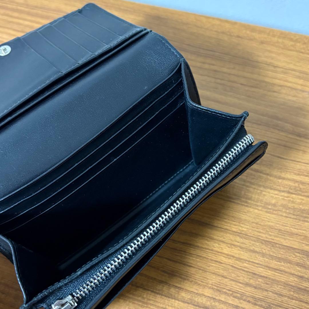 ロエベ リピート アナグラム 二つ折り財布 ブラック