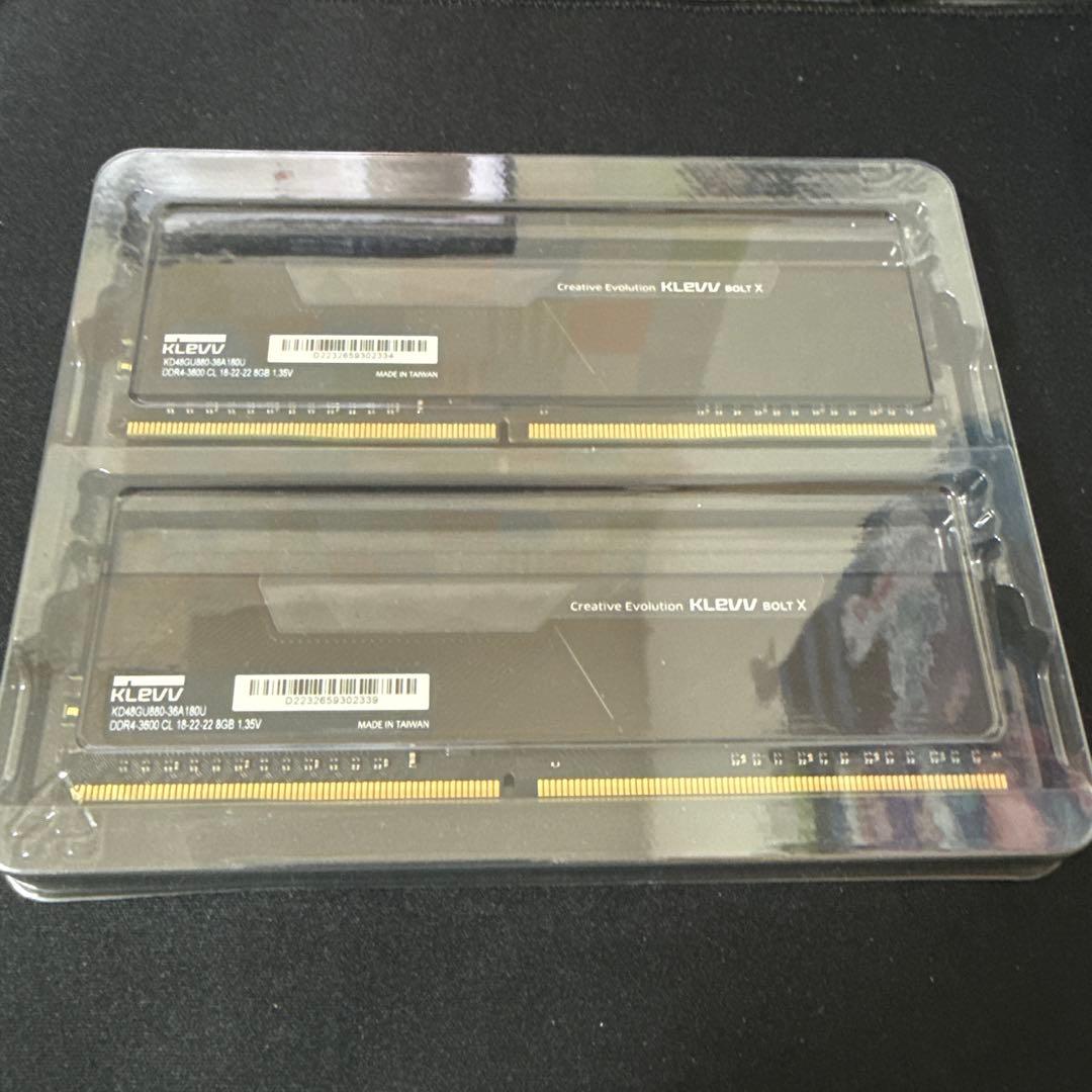 KLEVV DDR4 3600MHz 8GB メモリ 2枚セット