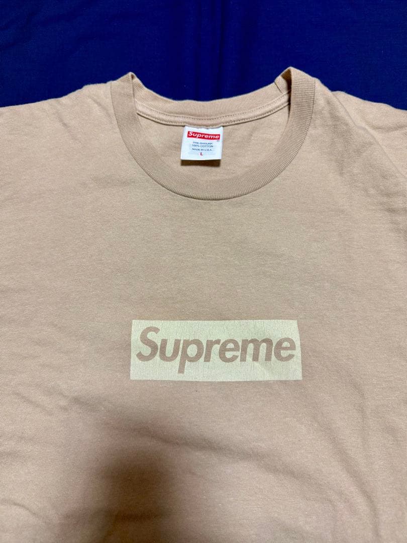 美USED Supreme Tonal Box Logo Tee khaki L