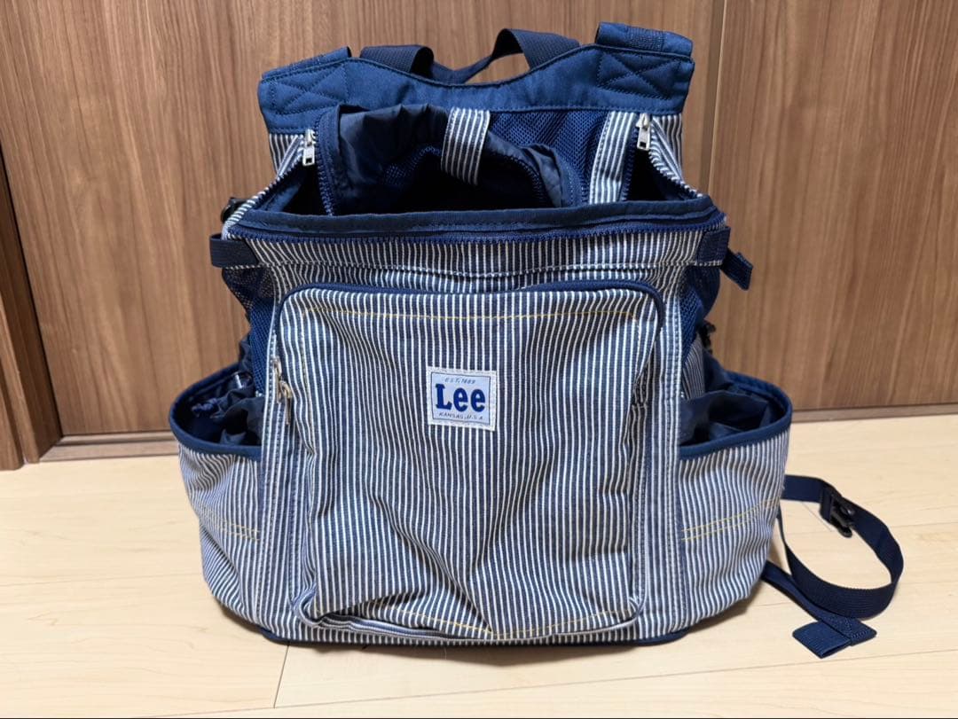 Lee ハグ＆リュック キャリーバッグ Mサイズ ヒッコリー柄