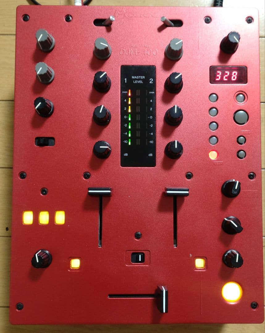 Pioneer　DJM-400　動作確認済　クロスCHフェーダー 交換　レッド