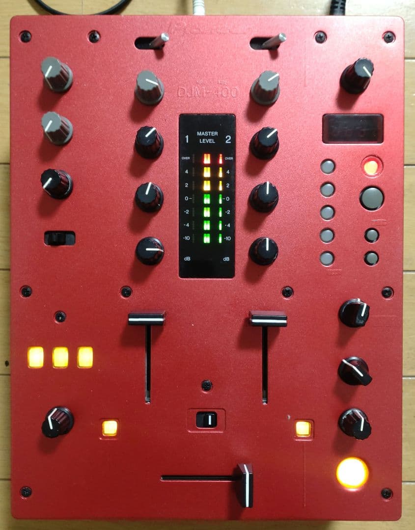 Pioneer　DJM-400　動作確認済　クロスCHフェーダー 交換　レッド