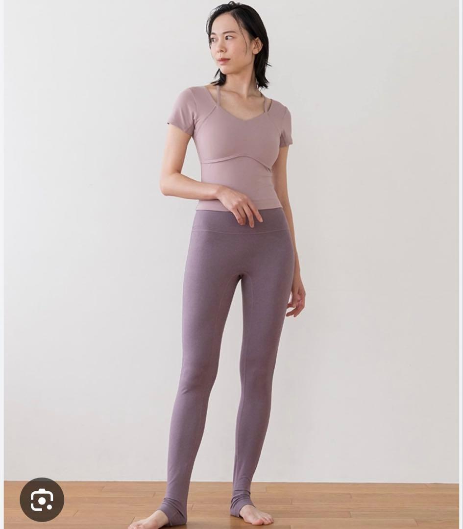 LサイズSUKALA カップ付きオープンネックTee 薄紫
