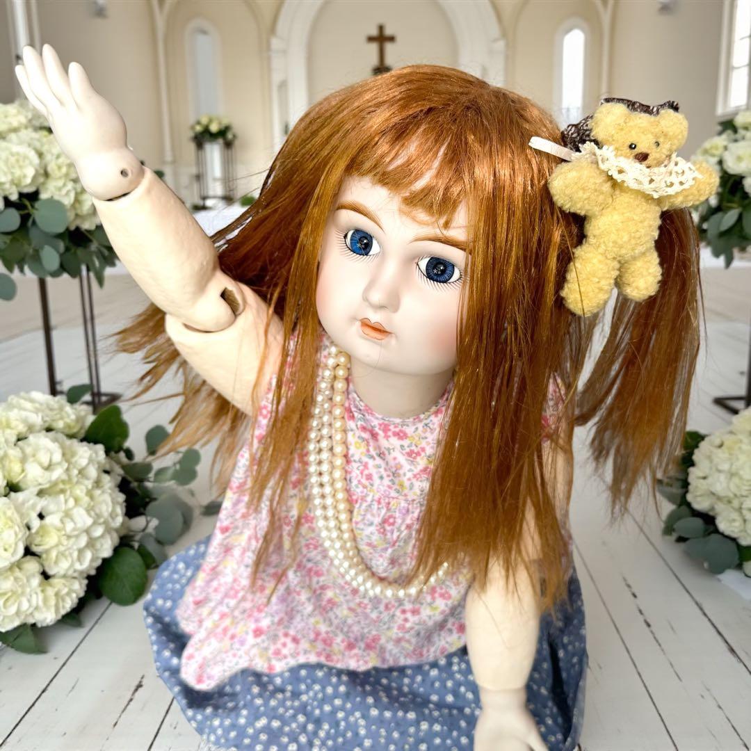 ノエル ビスクドール ジュモー ピンク ワンピース カーディガン パール
