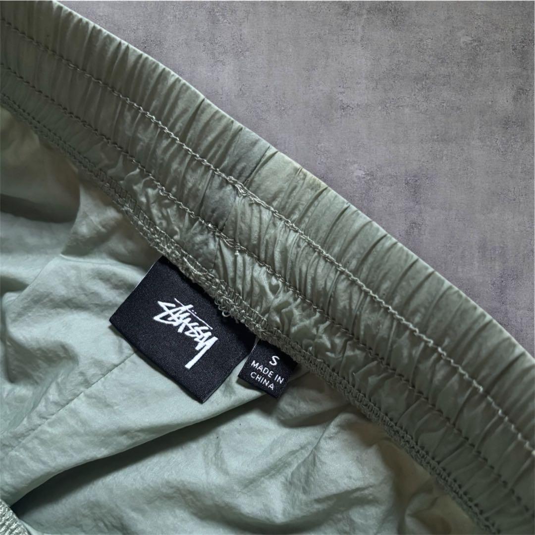 【極美品】STUSSY ビッグロゴ ナイロン ビーチパンツ 希少 S 正規品